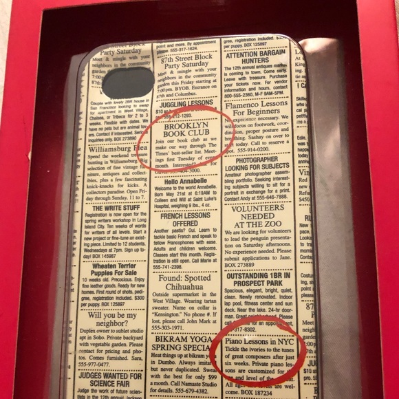 Kate Spade newspaper iPhone 4 case NWOT - Picture 2 of 4